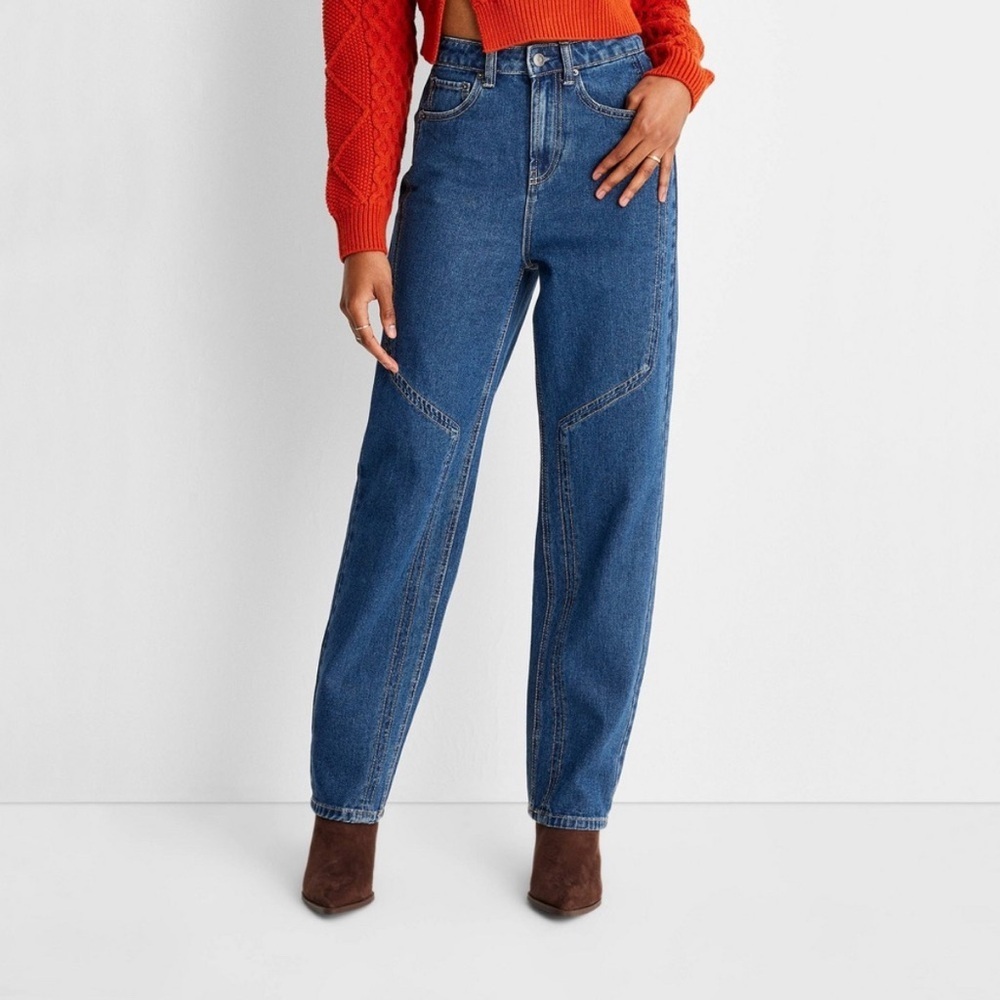 *NWT Future Collective Women's Western Seamed Straight Denim - Size: 0